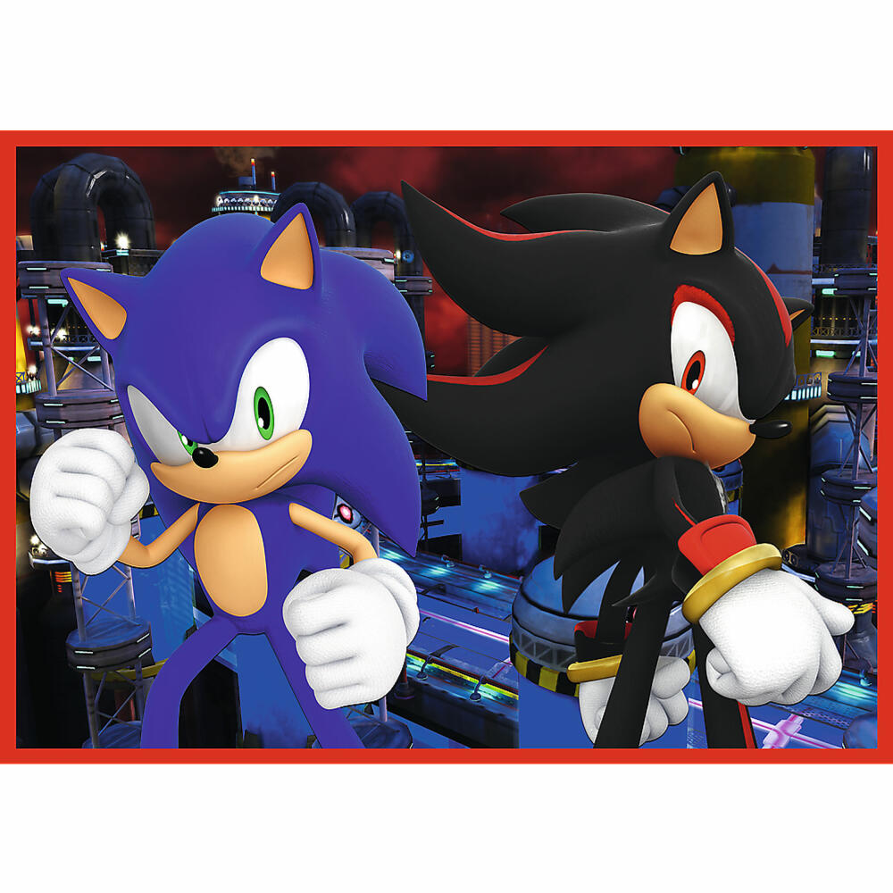 Trefl 4 in 1 Puzzle - Sonic, 35 + 48 + 54 + 70 Teile, 28.5 x 20.5 cm, 34625