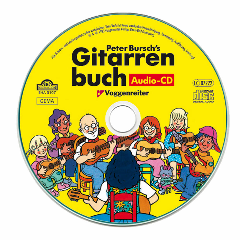 Voggenreiter Akustikgitarren Set, 7-tlg., Akustikgitarre 4/4, Notenständer NS-100, Gitarre, Notenpult
