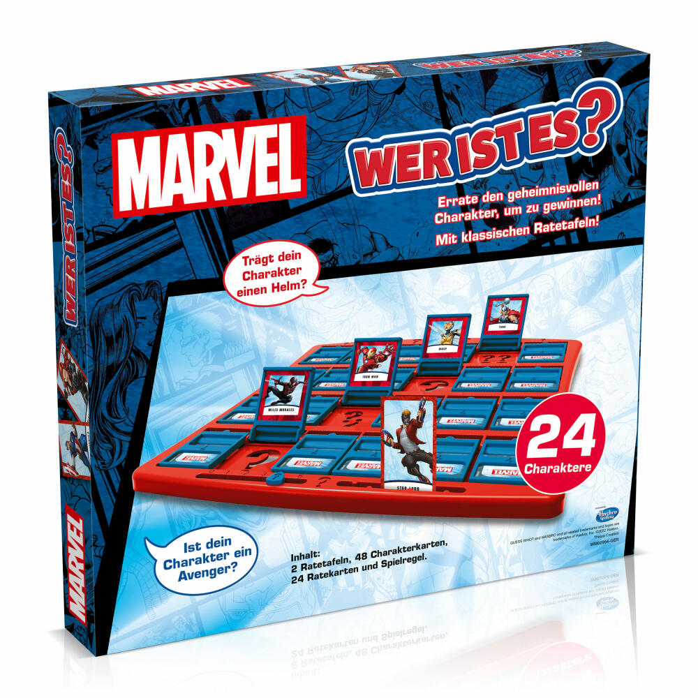 Winning Moves Who is it? Marvel, guessing game, board game, family game, 48459