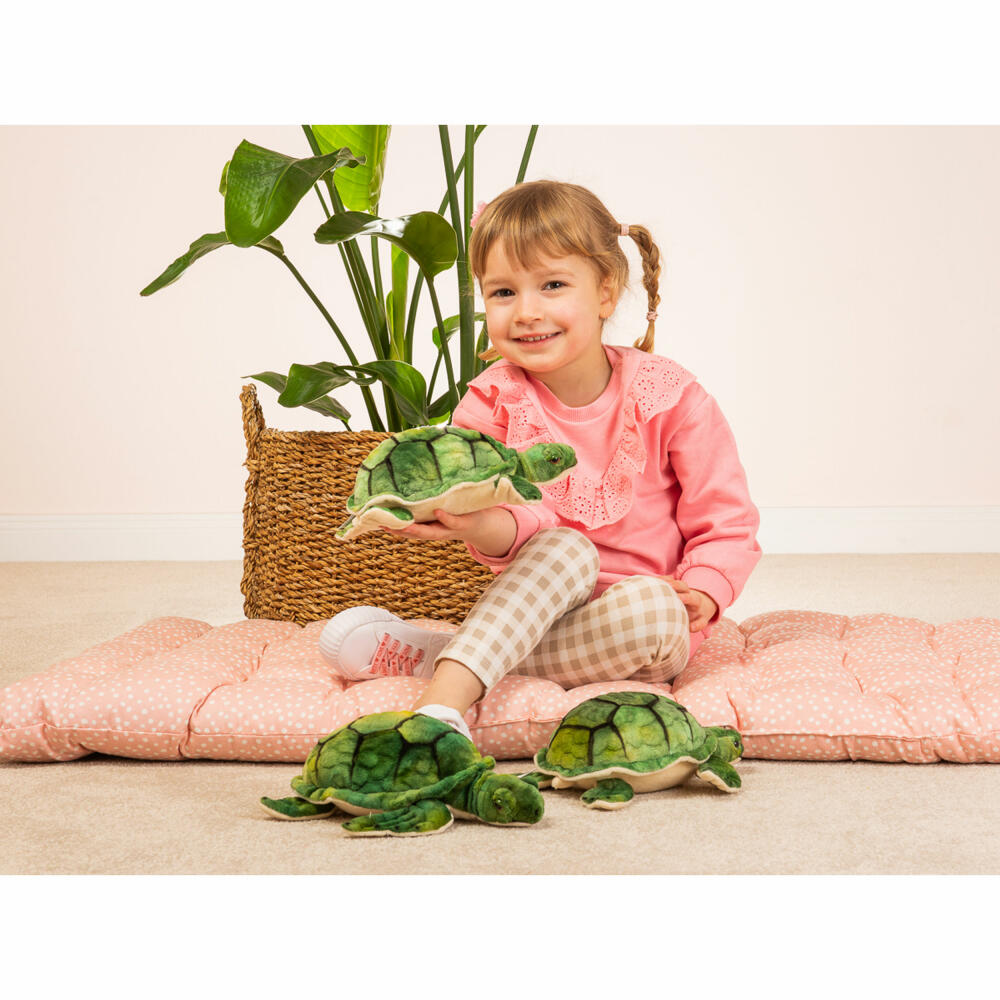 Teddy Hermann Water Turtle, Plush Toy, Sea Animal, Plush, Green, 23 cm, 900344