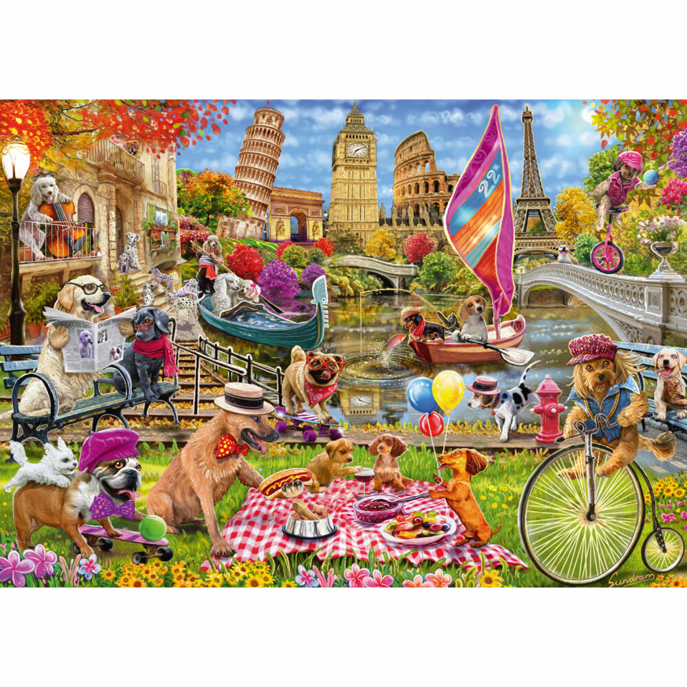 Schmidt Spiele Hundewahnsinn, Steve Sundram Dog Mania, Puzzle, Erwachsenenpuzzle, 1000 Teile, 59978