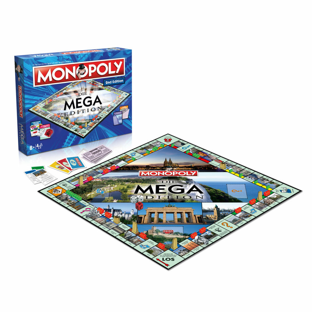 Winning Moves Monopoly Mega 2nd Edition, Board Game, Parlor Game, Family Game, 46899