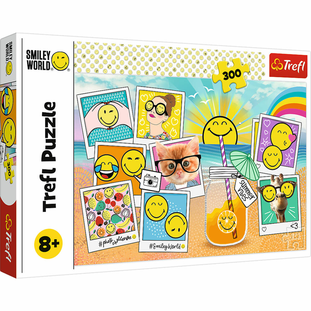 Trefl Puzzle Smiley im Urlaub, Kinderpuzzle, 300 Teile, 60 x 40 cm, 23019