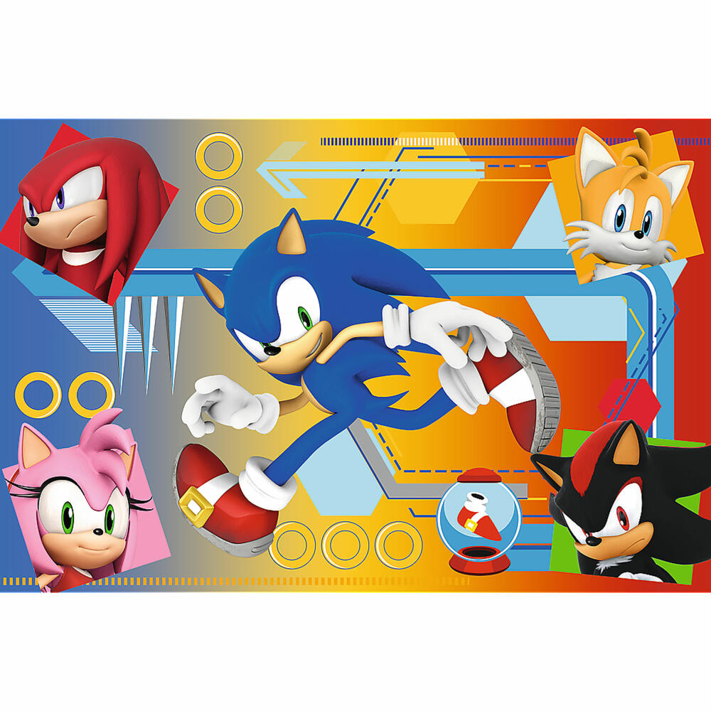 Trefl Puzzle Sonic the Hedgehog, children's puzzle, 60 pieces, 33 x 22 cm, 17387