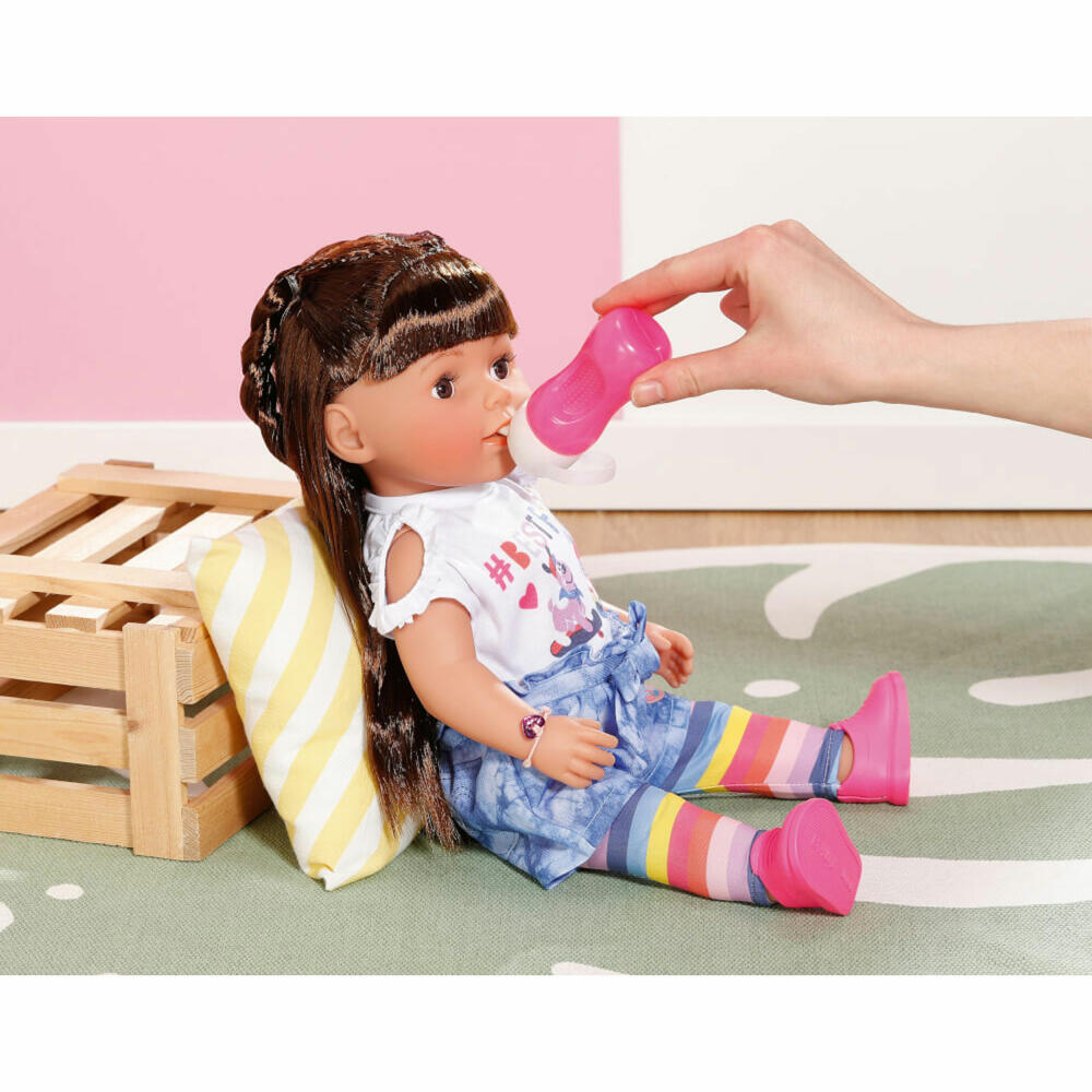 Zapf Creation BABY born Sister Brünette, Spielpuppe, Puppe, Spielzeugpuppe, 43 cm, 830352