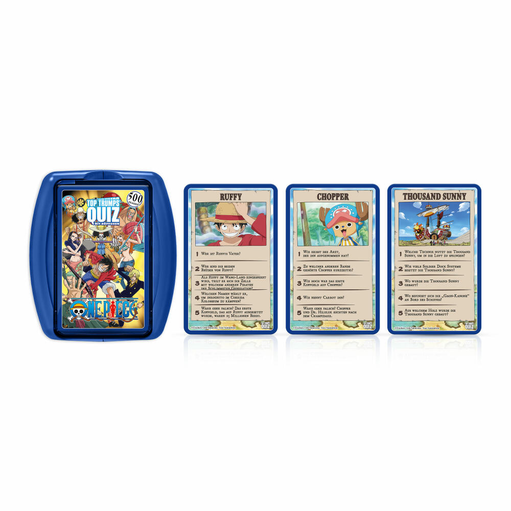 Winning Moves Quiz - One Piece, quiz game, knowledge game, family game, ages 8 and up, 64015