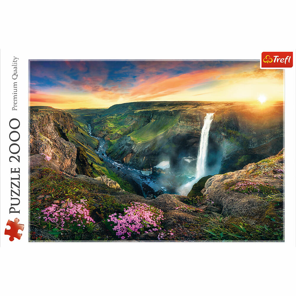 Trefl Puzzle Haifoss Waterfall, Iceland, 2000 pieces, 96.1 x 68.2 cm, 27091