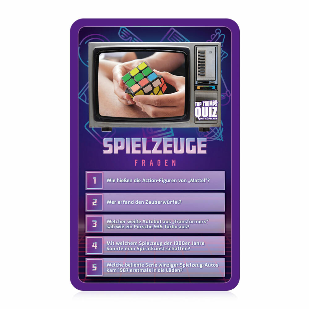 Winning Moves Top Trumps Quiz 80s, Quiz Game, Board Game, Knowledge Game, 47162