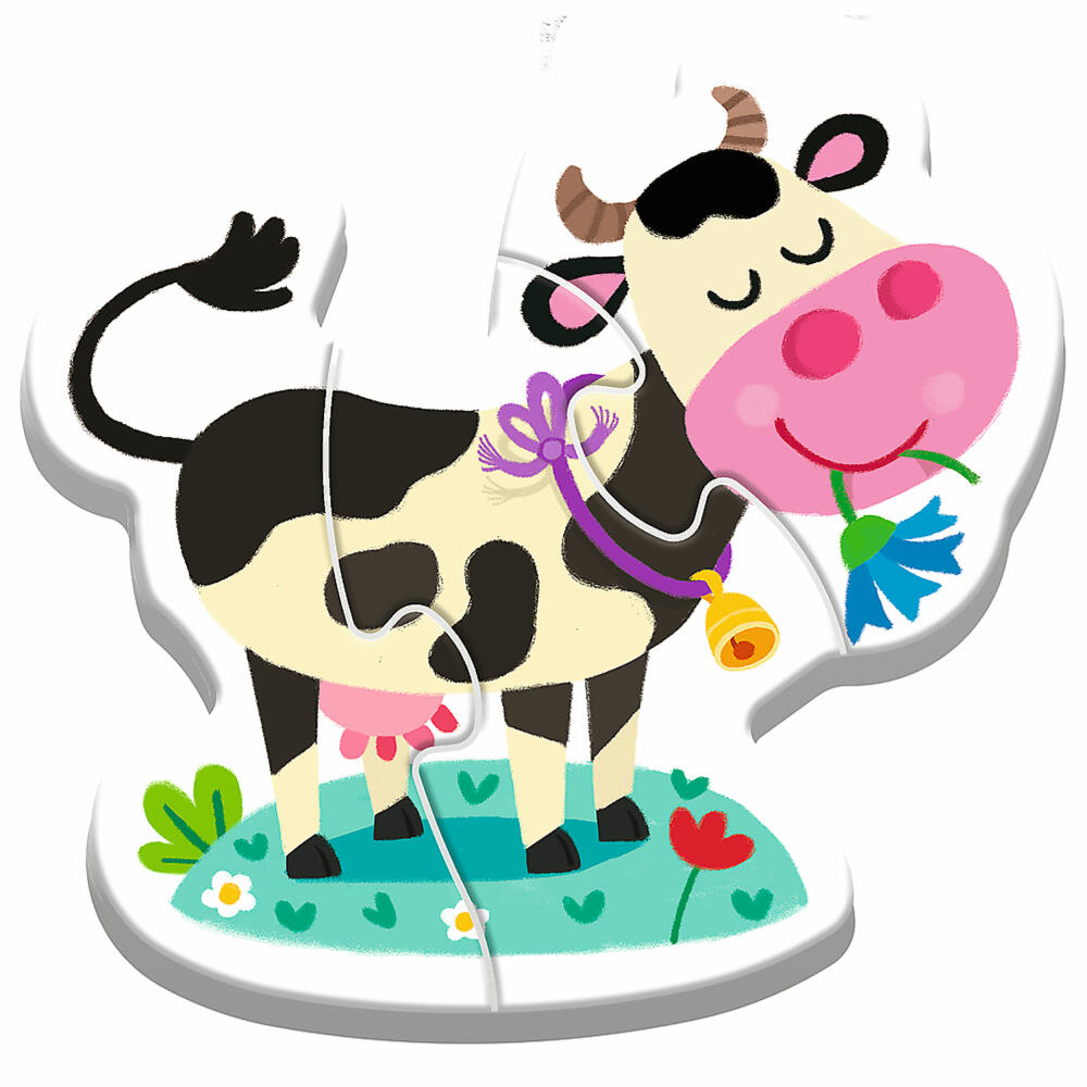 Trefl Baby Puzzle Babies & Bear Farmtiere, Kinderpuzzle, 14 Teile, 36127