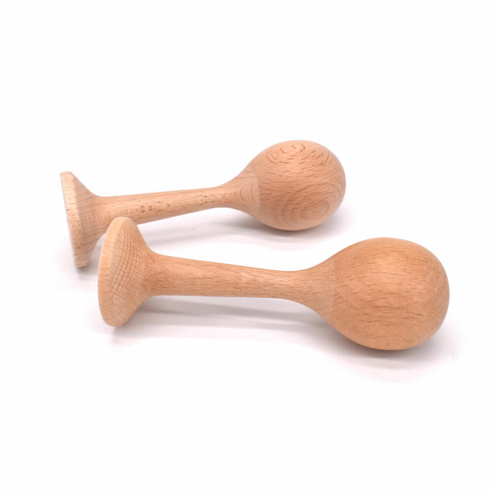 Voggenreiter Music For Kids Kleine Holz-Maracas, Rumbakugeln, Rumba Rasseln, Musikinstrument, Musik Instrument, 1186