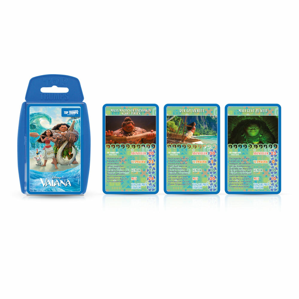 Winning Moves Top Trumps Vaiana, Trumpfspiel, Kartenspiel, Familienspiel, ab 6 Jahren, WM03838-GER-12