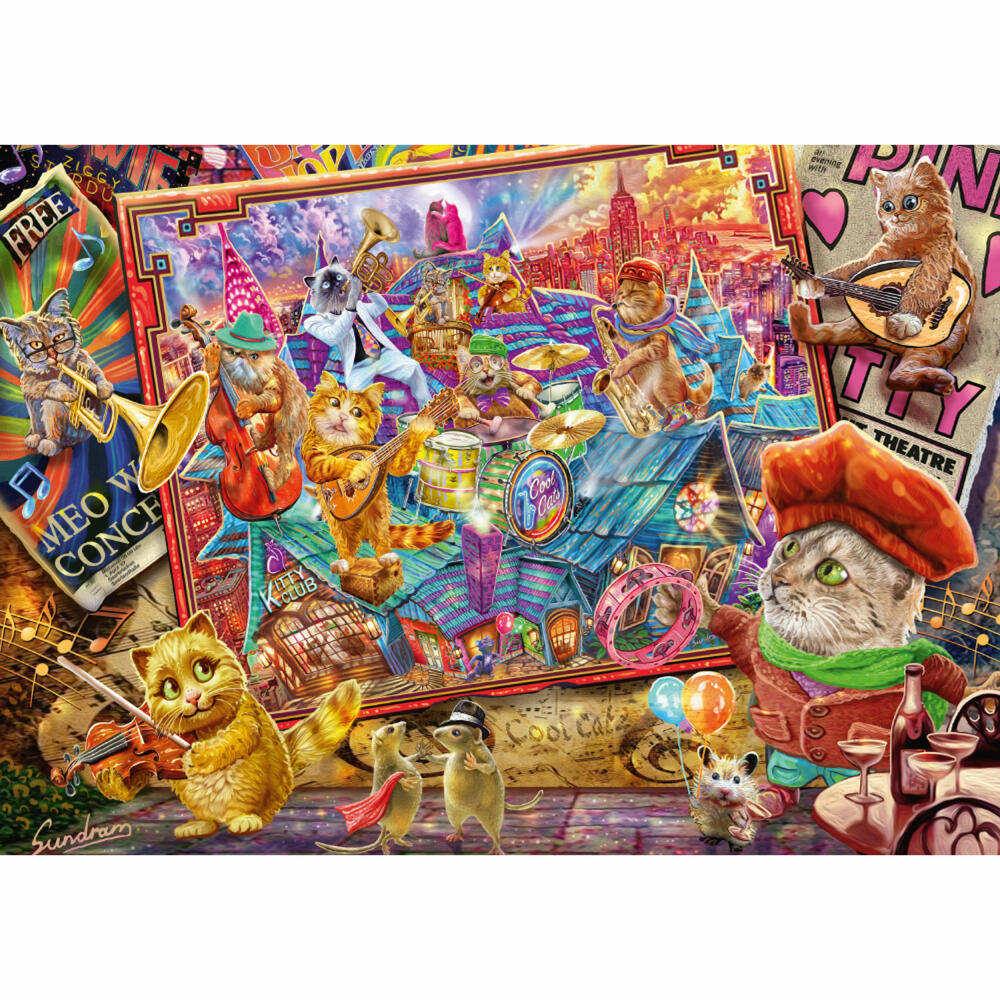 Schmidt Spiele Katzenmanie, Steve Sundram Cat Mania, Puzzle, Adult Puzzle, 1000 Pieces, 59979