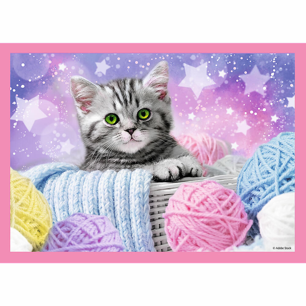 Trefl 4 in 1 puzzle - cats, 35 + 48 + 54 + 70 pieces, 28.5 x 20.5 cm, 34396