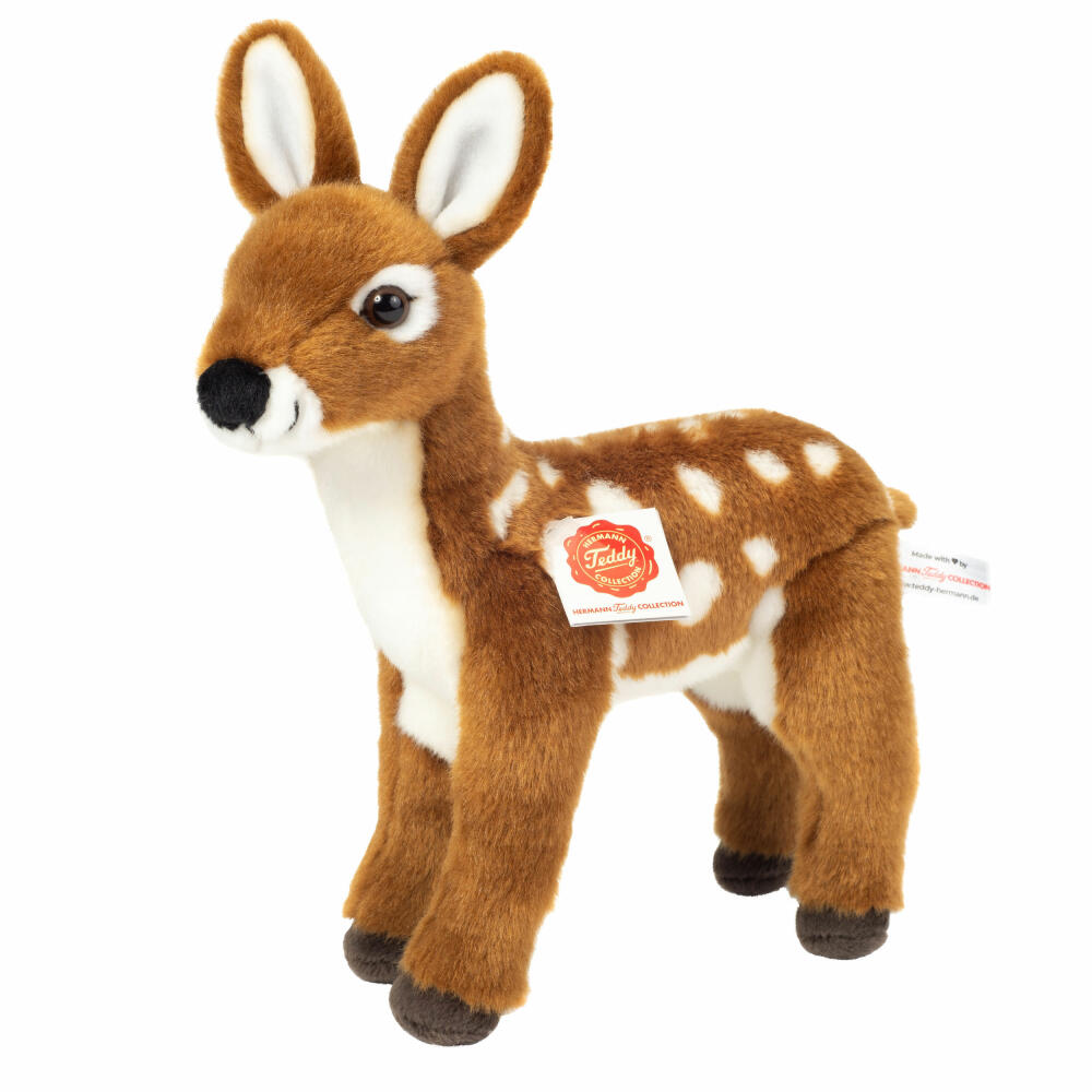 Teddy Hermann Rehkitz Stehend, Kuscheltier, Stofftier, Plüschtier, Waldtier, Plüsch, 23 cm, 908524