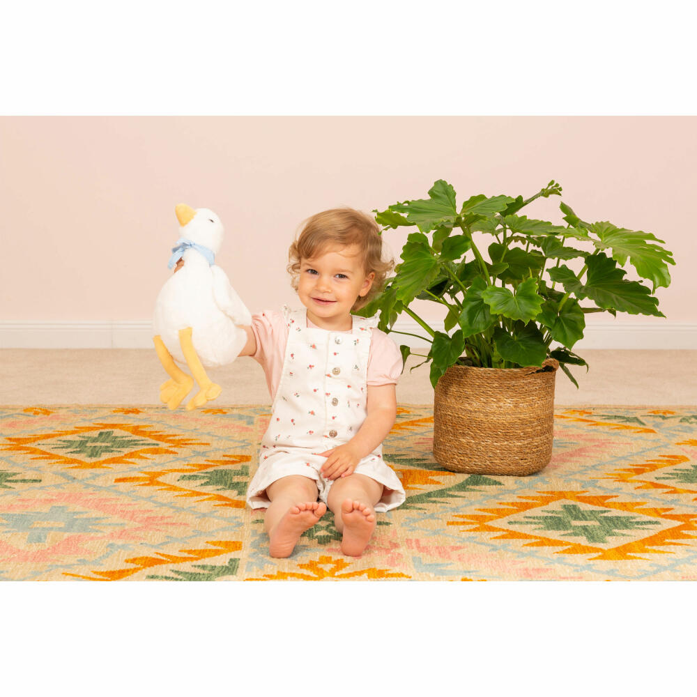 Teddy Hermann Ente Elisa, Kuscheltier, Stofftier, Plüschtier, Bauernhoftier, Plüsch, Weiß, 28 cm, 939221
