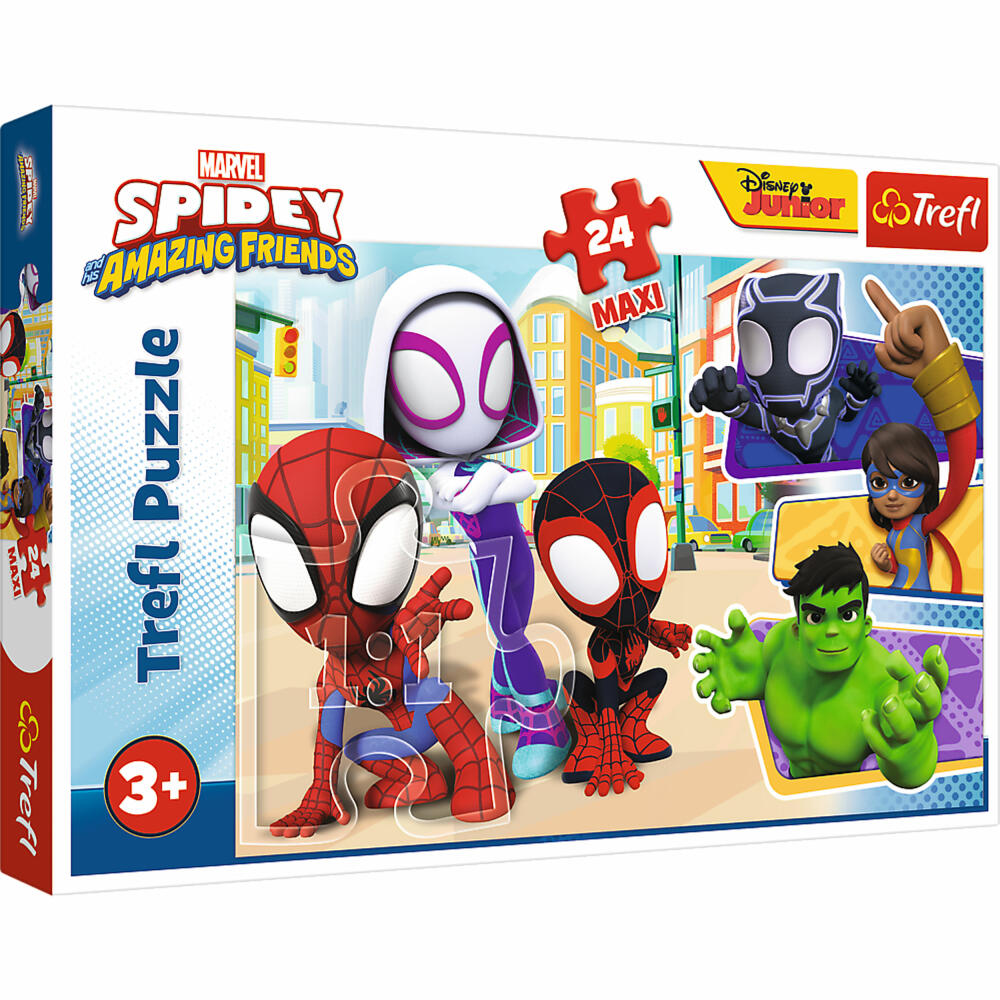 Trefl Maxi Puzzle Marvel Spidey, Spiderman, children's puzzle, 24 pieces, 60 x 40 cm, 14348