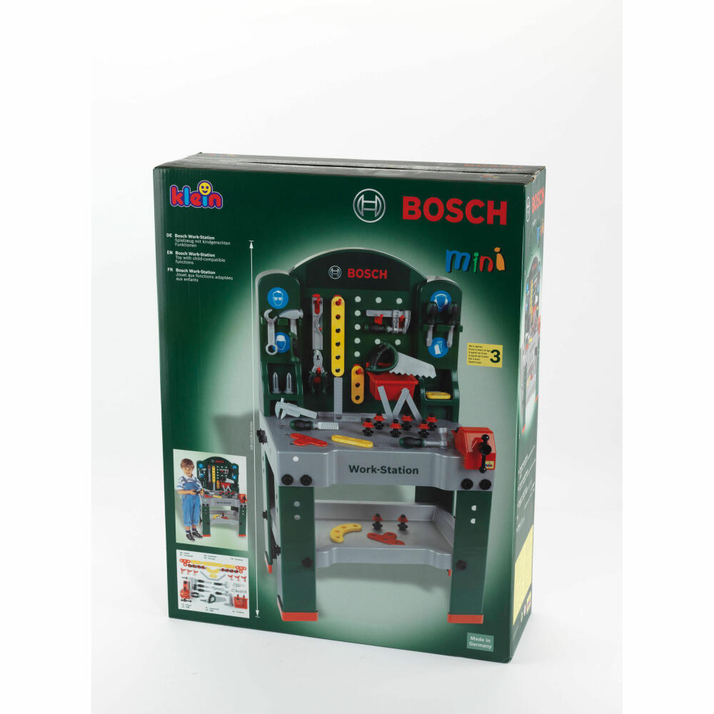 Theo Klein Bosch Work-Station, 44 pcs., Workbench, Workshop, Children's Toy, Children's Toy, 8591