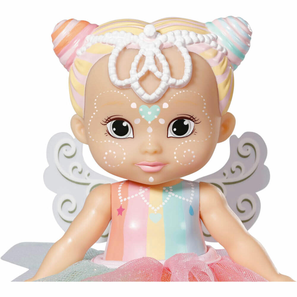 Zapf Creation BABY born Storybook Fairy Rainbow, Feen-Puppe, Spielpuppe, mit Flügelfunktion, 18 cm, 831830