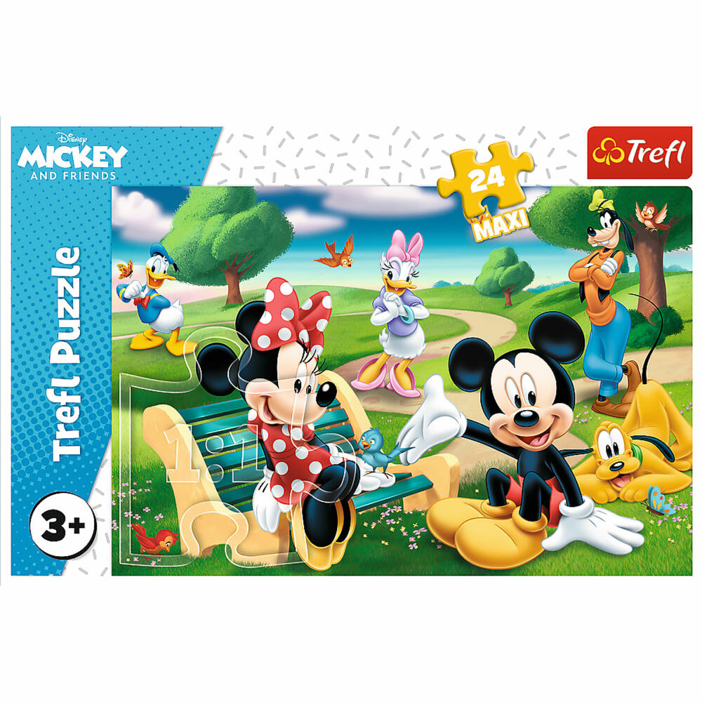 Trefl Maxi Puzzle Mickey unter Freunden, Disney, 24 Teile, 60 x 40 cm, 14344