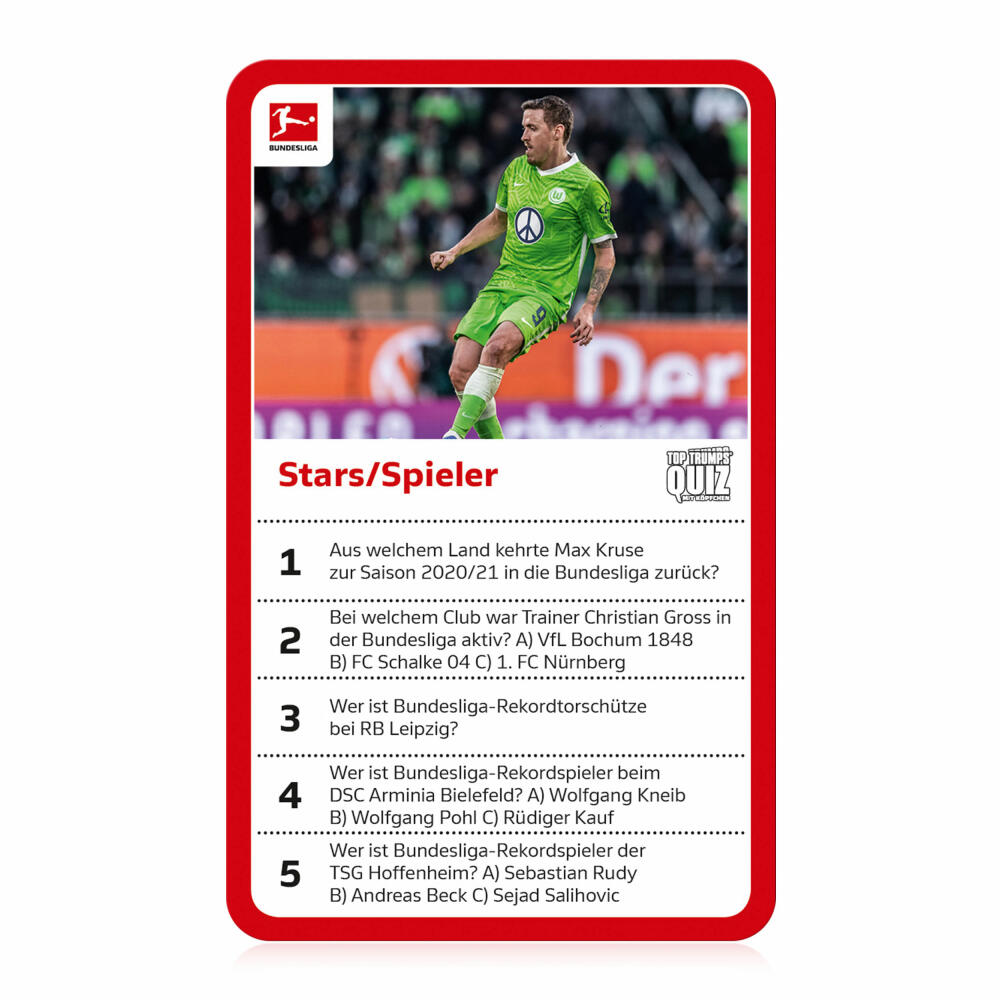Winning Moves Top Trumps Quiz Bundesliga Edition, quiz game, board game, knowledge game, 47230