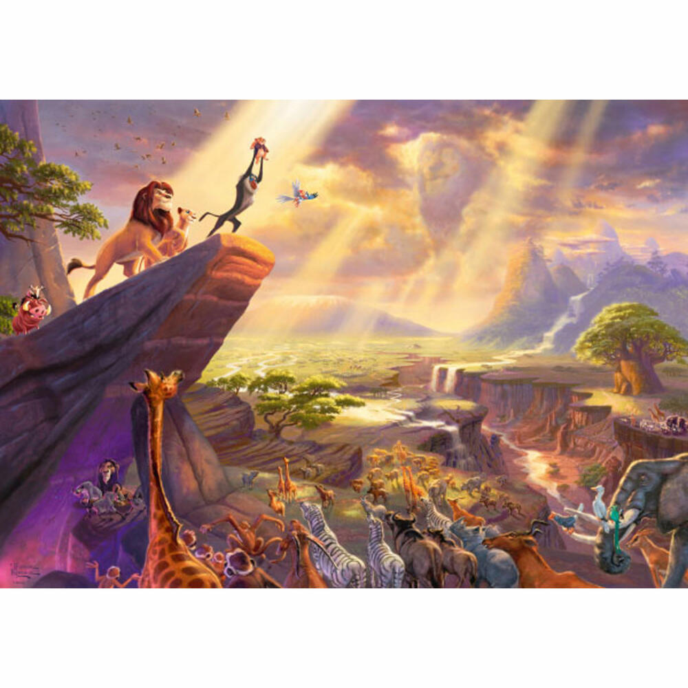 Schmidt Spiele Disney König der Löwen, Thomas Kinkade, Puzzle, Erwachsenenpuzzle, 1000 Teile, 59673