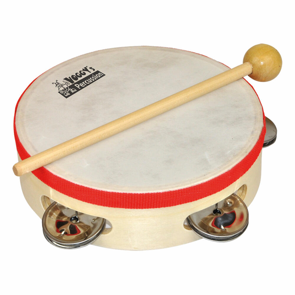 Voggenreiter Voggys Tambourine Set, 2-piece, jingle wreath, jingle ring, percussion, children, instrument, from 3 years