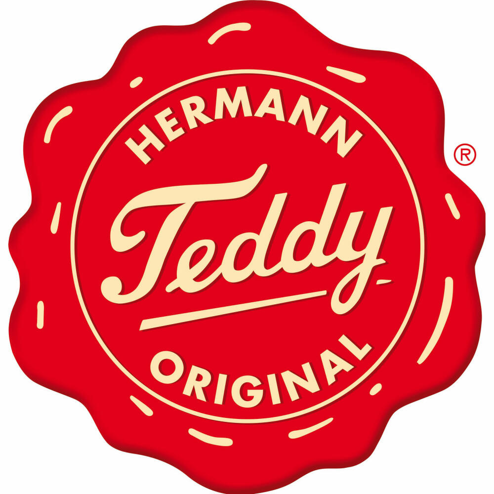 Teddy Hermann Miniatur Antikbär, Sammlerbär, Miniaturbär, handgefertigt, limitiert, mit Schleife, aus Mohairplüsch, Beige, 11 cm, 15471