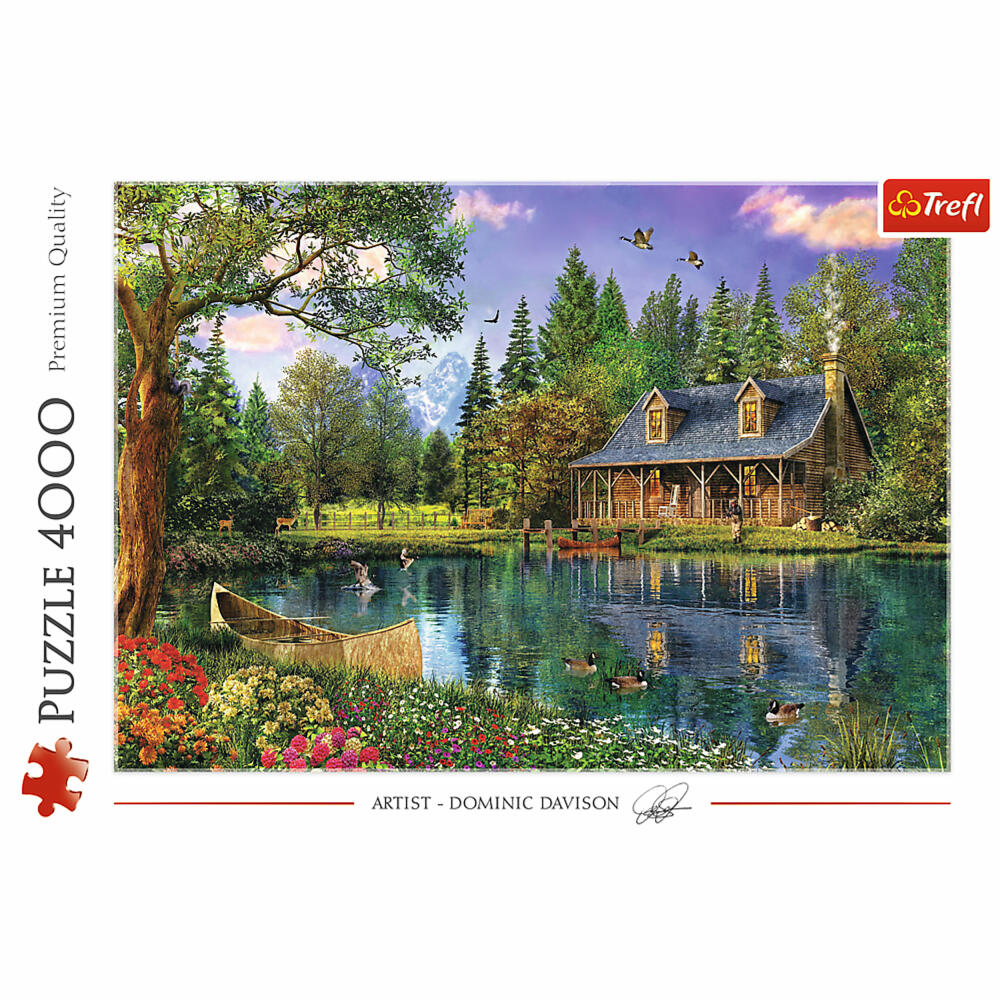 Trefl Puzzle Hütte am See, 4000 Teile, 136 x 96 cm, 45005