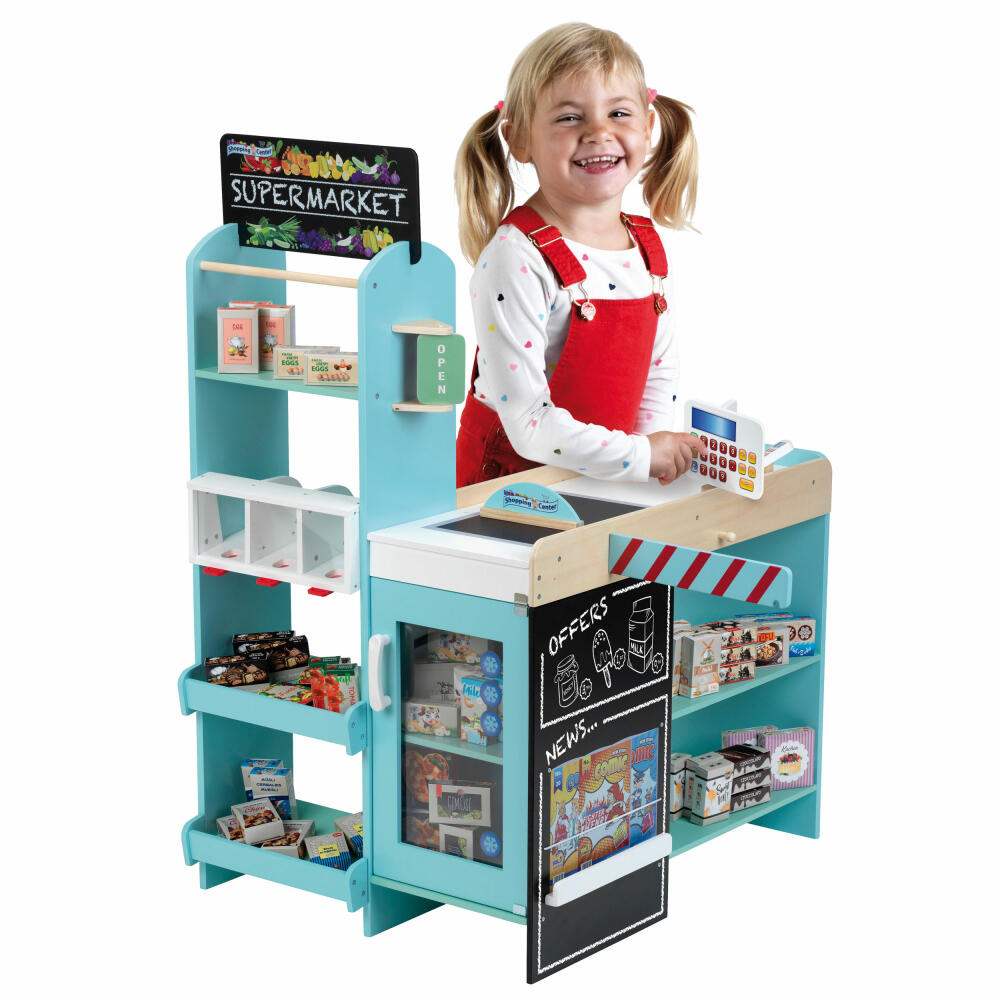 Theo Klein Supermarkt, Kaufladen, Kaufmannsladen, Kinderkaufladen, Kinder Spielzeug, Holz, 9391