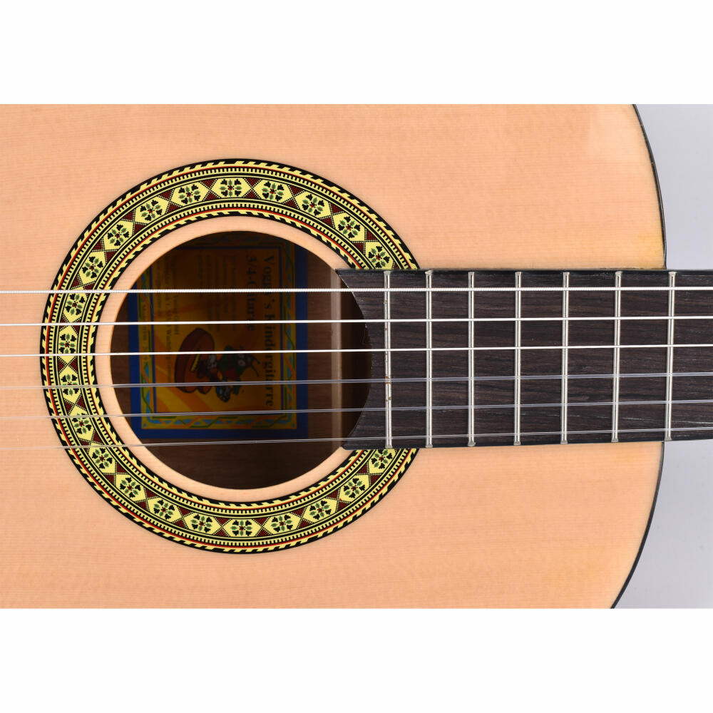 Voggenreiter Kindergitarren-Set, 7-tlg., Gitarre 3/4, Volt Gitarrenständer GS-100, Kinder Akustikgitarre