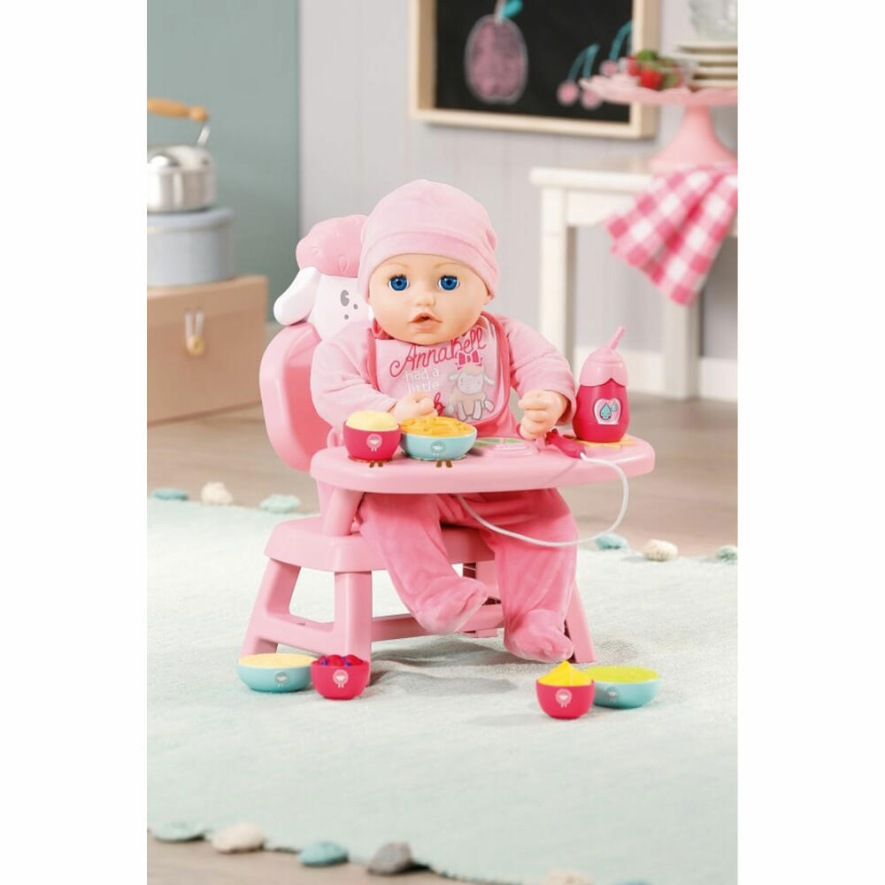Zapf Creation Baby Annabell Lunch Time Tisch, Puppenstuhl, Puppenzubehör, Puppen Zubehör, Stuhl, 701911