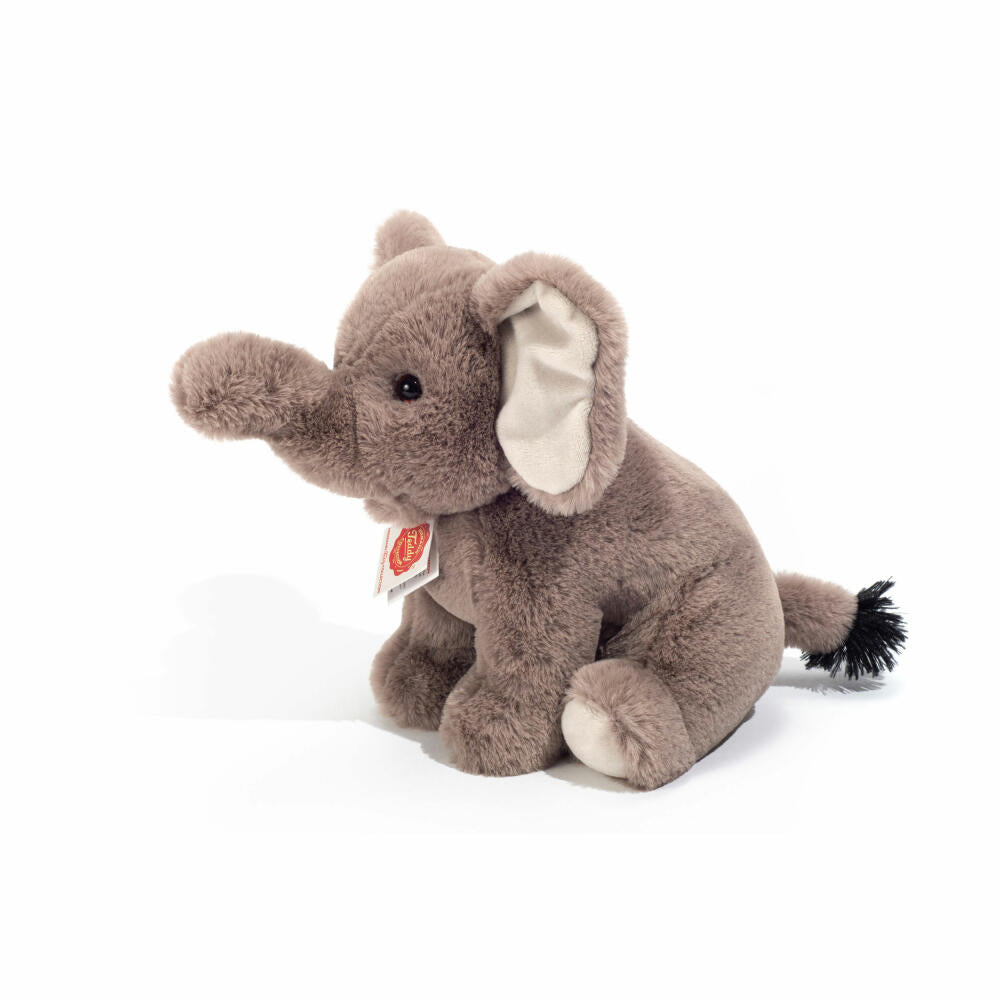 Teddy Hermann Elephant sitting, plush toy, cuddly toy, wild animal, plush, grey, 25 cm, 907435