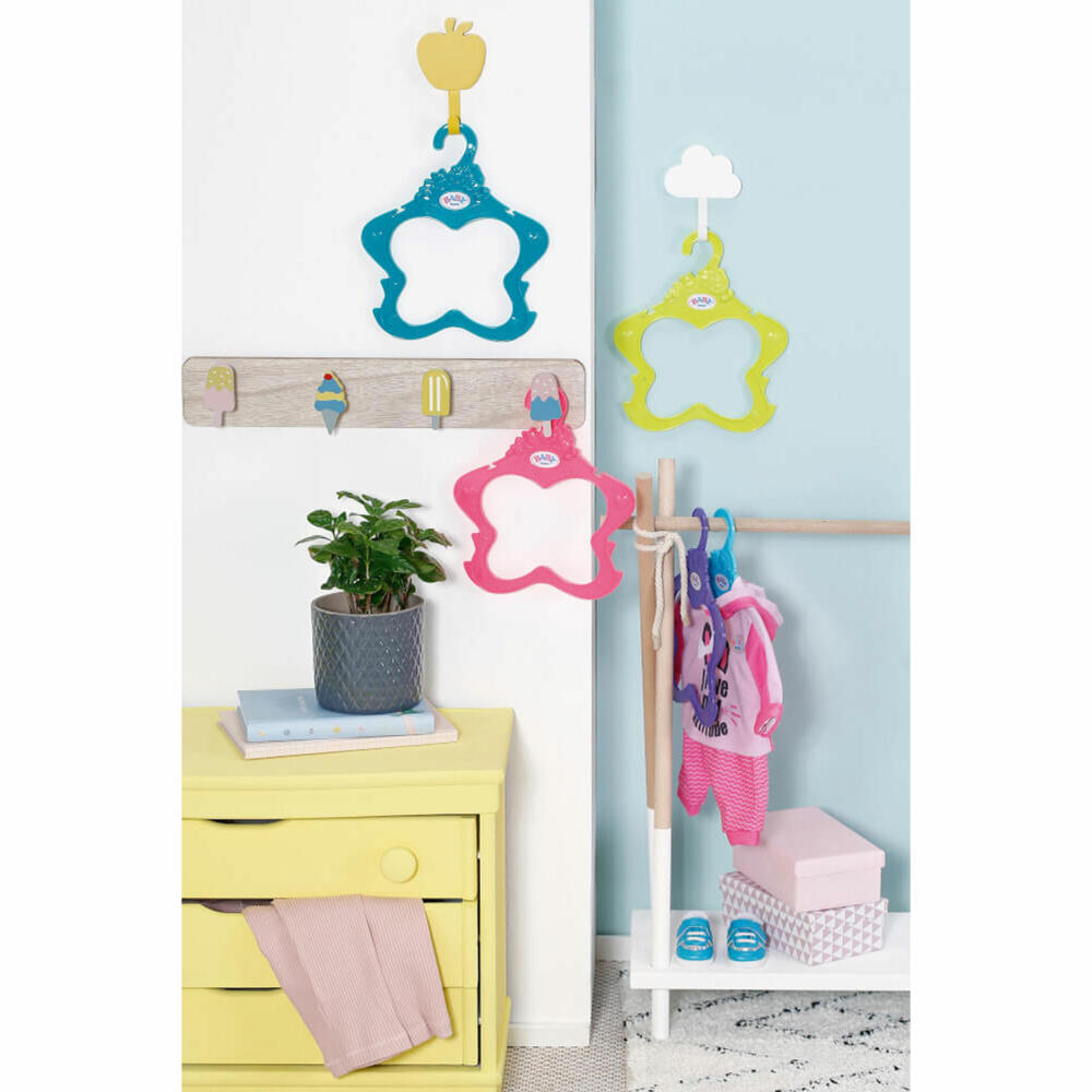 Zapf Creation BABY born Kleiderbügel, 5er Set, Kleider Bügel, Puppenzubehör, Puppen Zubehör, 43 cm, 831144