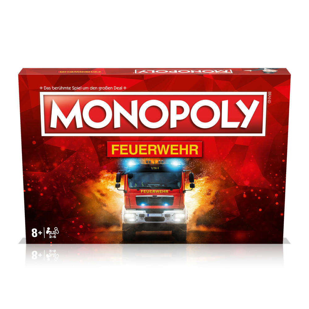 Winning Moves Monopoly - Fire Brigade, board game, family game, parlor game, ages 8 and up, WM04228-GER-6
