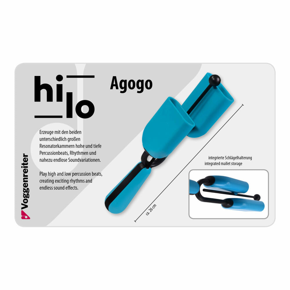 Voggenreiter Hi-Lo Agogo, musical instrument, musical instrument, plastic, 1179