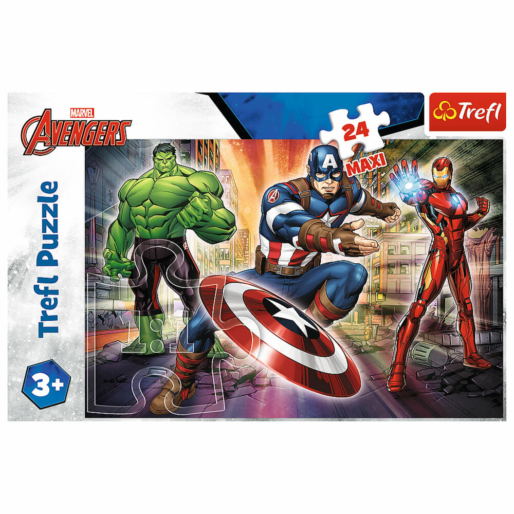 Trefl Maxi Puzzle Avengers, Marvel, children's puzzle, 24 pieces, 60 x 40 cm, 14321