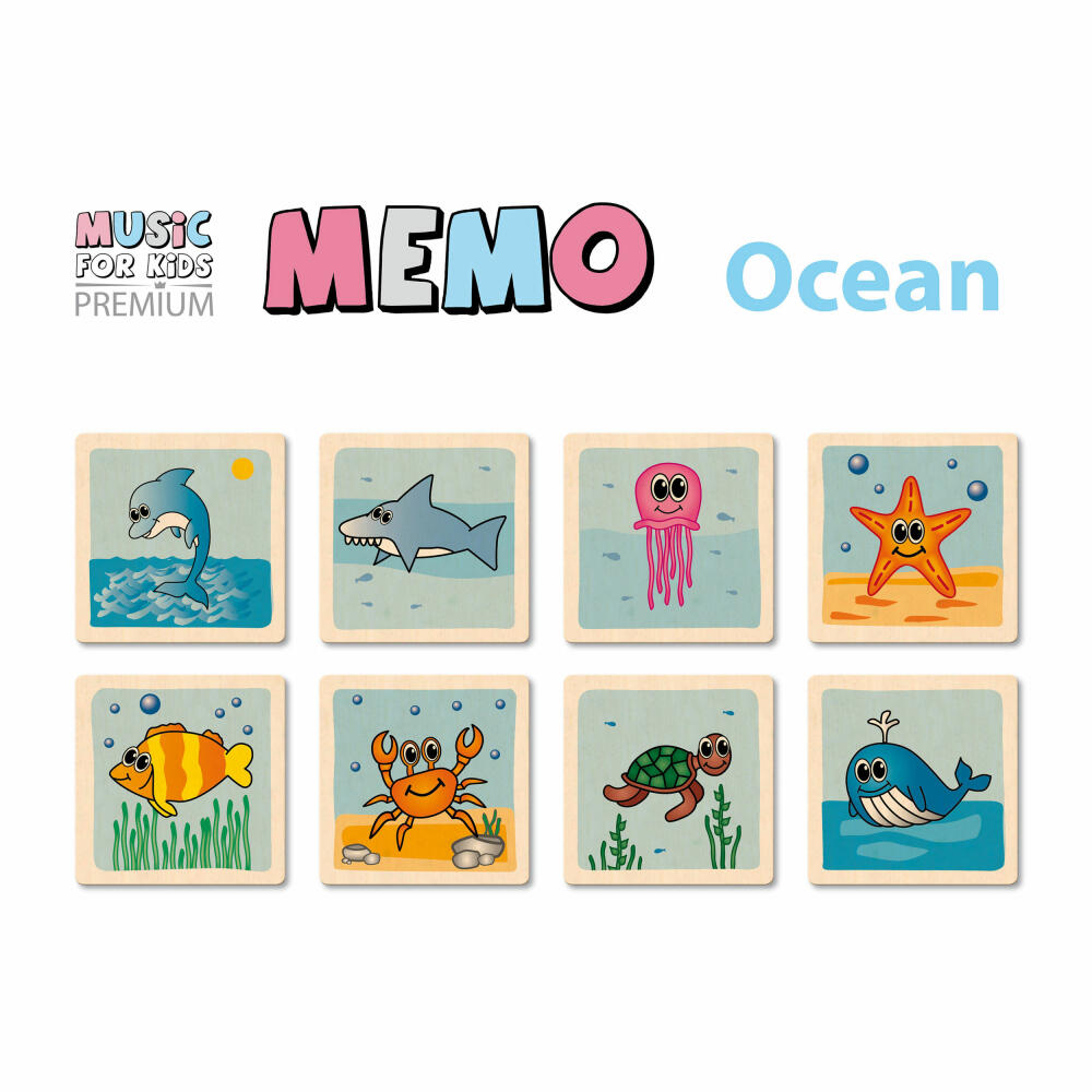 Voggenreiter Music for Kids Premium Memo Ocean, memory game, memory game, search game, thinking game, children, 1237