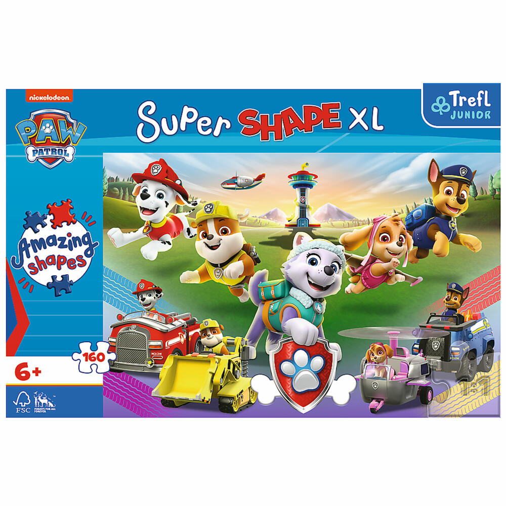 Trefl Junior Super Shape XL Puzzle Paw Patrol, 160 Teile, 60 x 40 cm, 50021