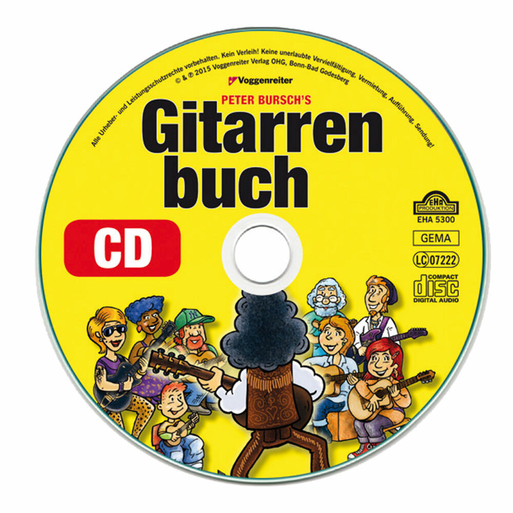 Voggenreiter Gitarren Set, 4-tlg., Peter Burschs Gitarrenbuch, Gitarrenständer GS-100, Gitarren Buch