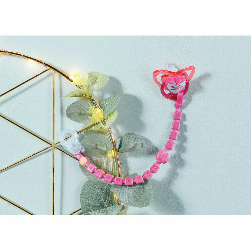 Zapf Creation Baby Annabell Schnuller mit Clip, Puppenzubehör, Puppen Zubehör, Schnullerkette, 706831