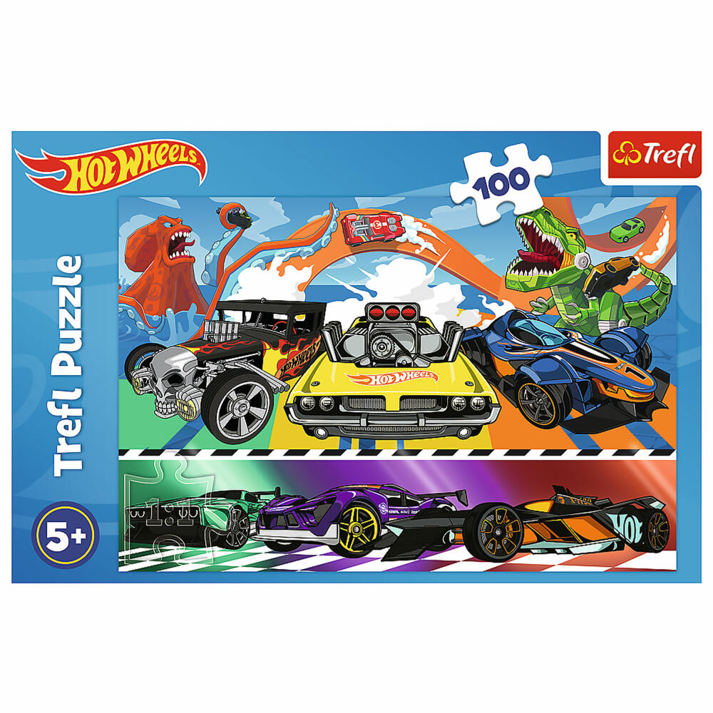 Trefl Puzzle Hot Wheel, children's puzzle, 100 pieces, 41 x 27.5 cm, 16466