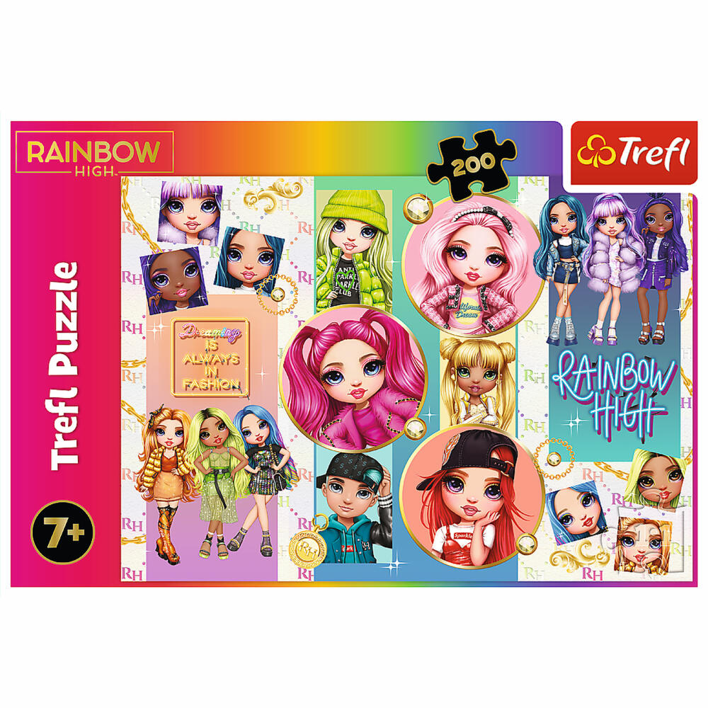 Trefl Puzzle Rainbow High, children's puzzle, 200 pieces, 48 x 34 cm, 13289