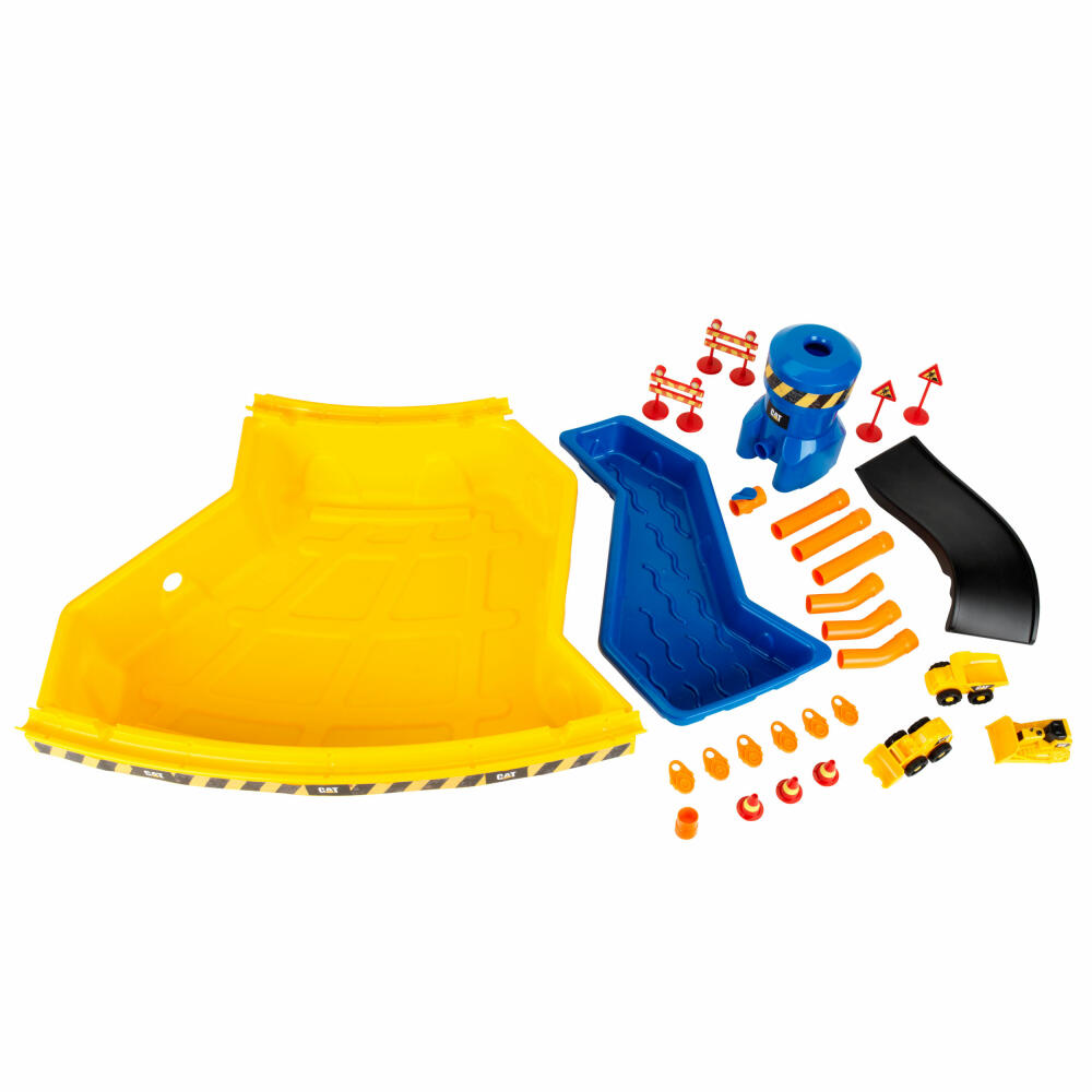 Theo Klein Cat Sand Construction Site Mega, Excavator, Tipper, Wheel Loader, Sand Toy, Children's Toy, 3248