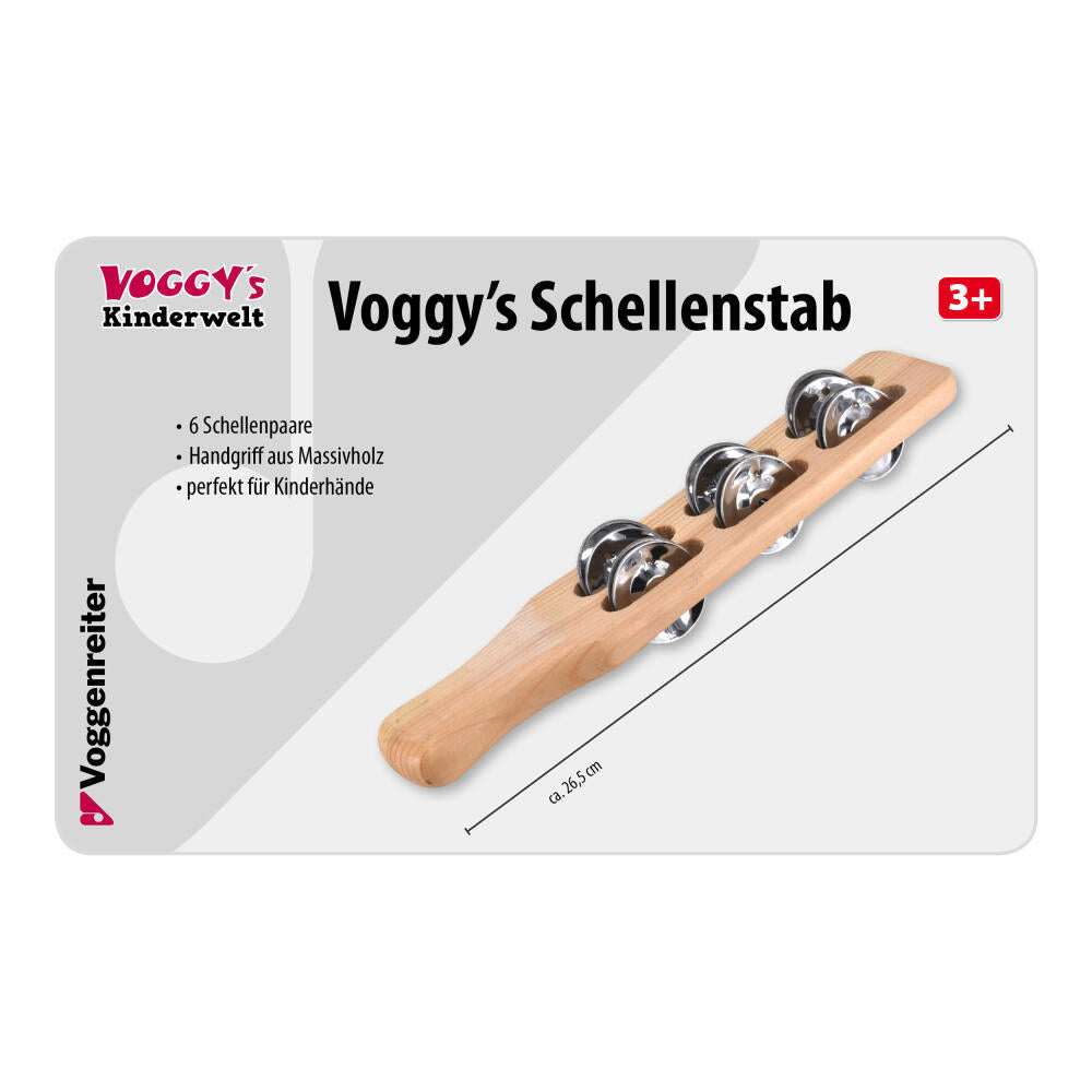 Voggenreiter Voggys Schellenstab, Schellenrassel, Percussion, Glockenstab, Instrument, Kinder, 786