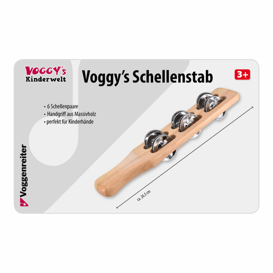 Voggenreiter Voggys Schellenstab, Schellenrassel, Percussion, Glockenstab, Instrument, Kinder, 786