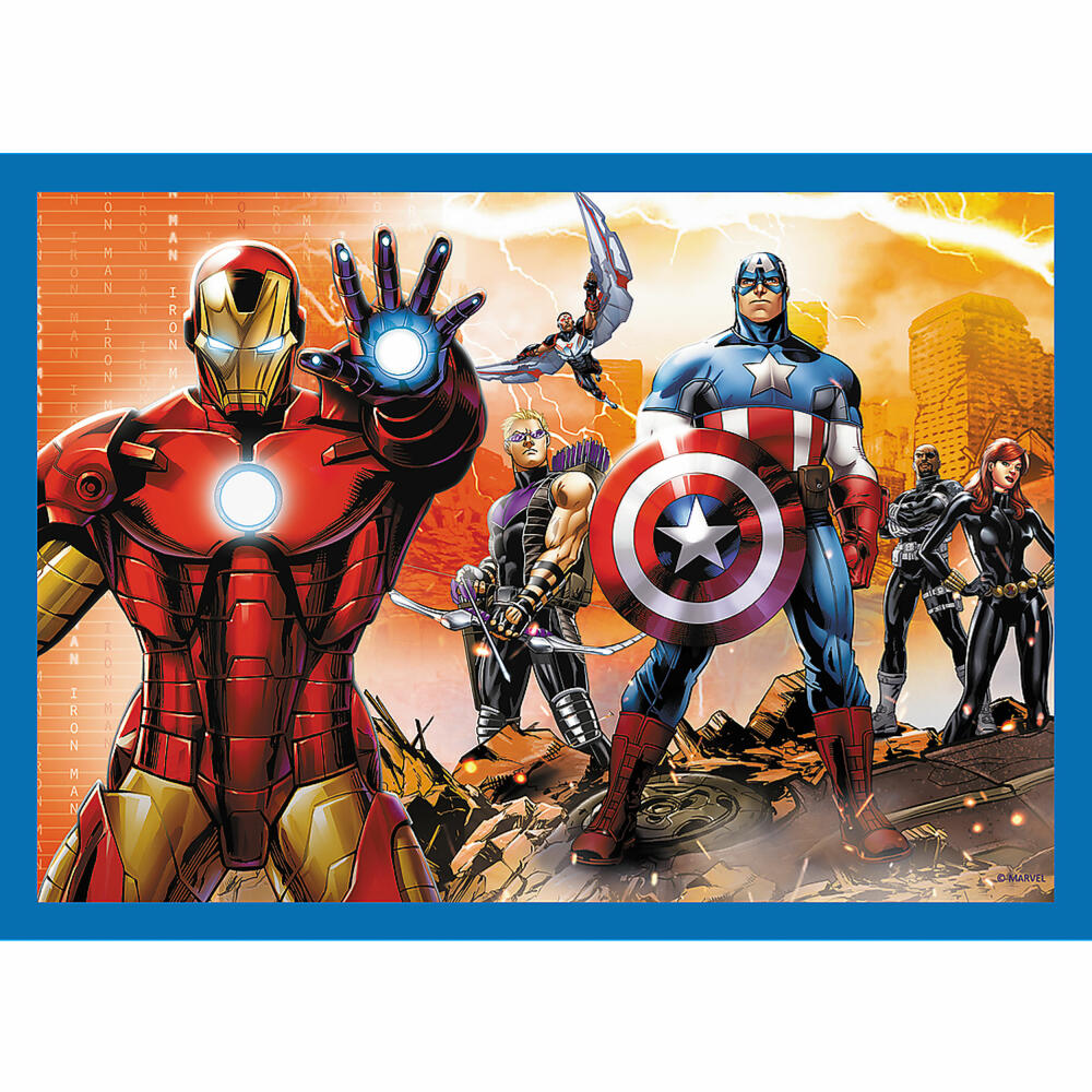 Trefl 4 in 1 Puzzle - Avengers, 35 + 48 + 54 + 70 Teile, 28.5 x 20.5 cm, 34386