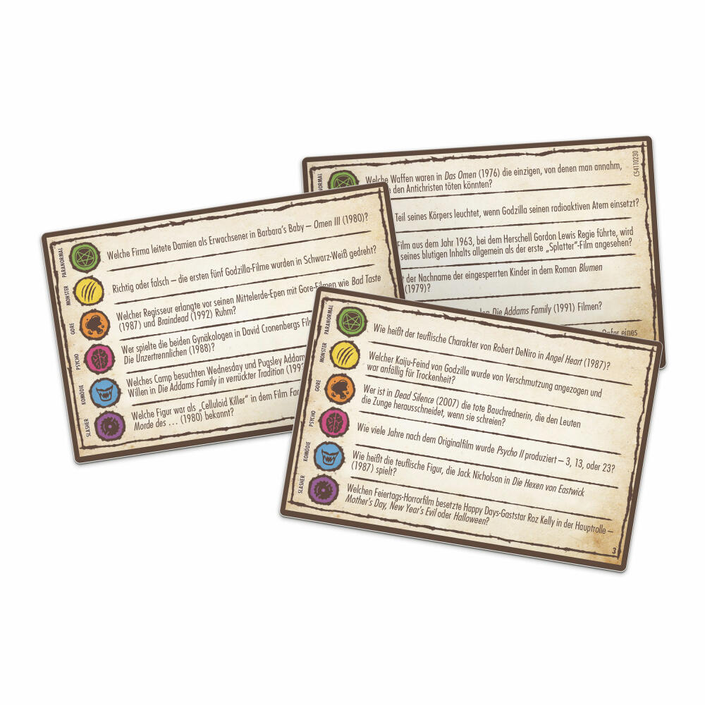 Winning Moves Trivial Pursuit Horror XL, card game, quiz game, board game, knowledge game, 47681