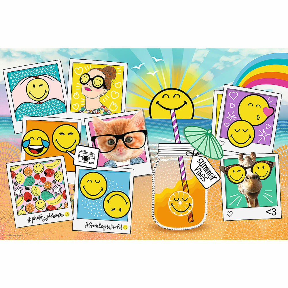 Trefl Puzzle Smiley im Urlaub, Kinderpuzzle, 300 Teile, 60 x 40 cm, 23019