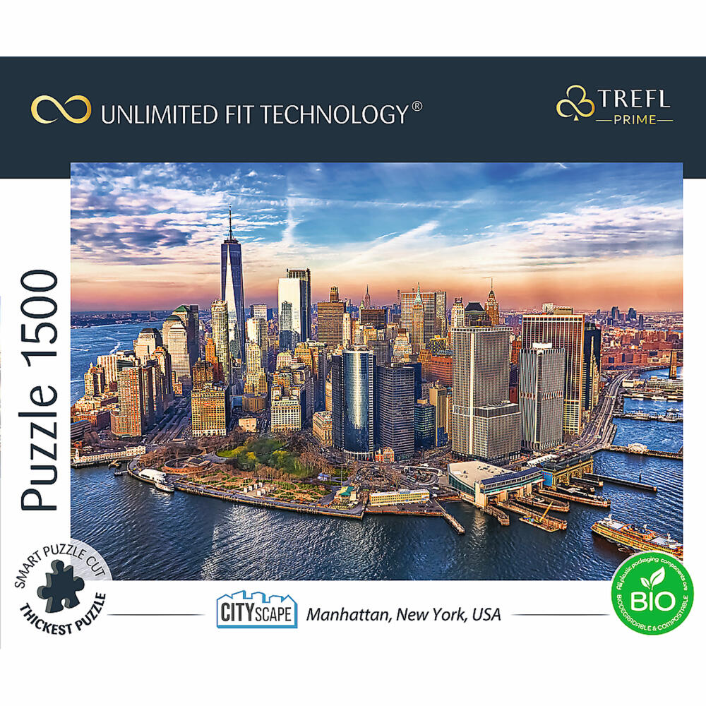 Trefl Puzzle UFT Cityscape: Manhattan, New York, USA, 1500 pieces, 85 x 58 cm, 26189