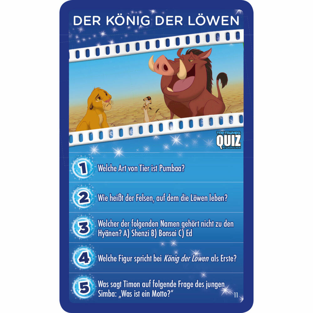 Winning Moves Top Trumps Quiz Disney Classic, Quiz Game, Board Game, Knowledge Game, 62769